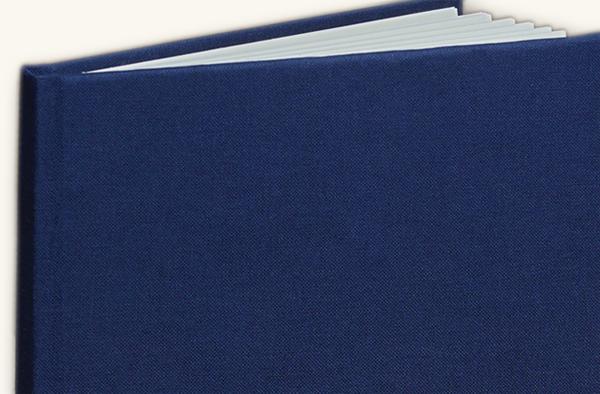 Notizbuch Leinenbezug dunkelblau